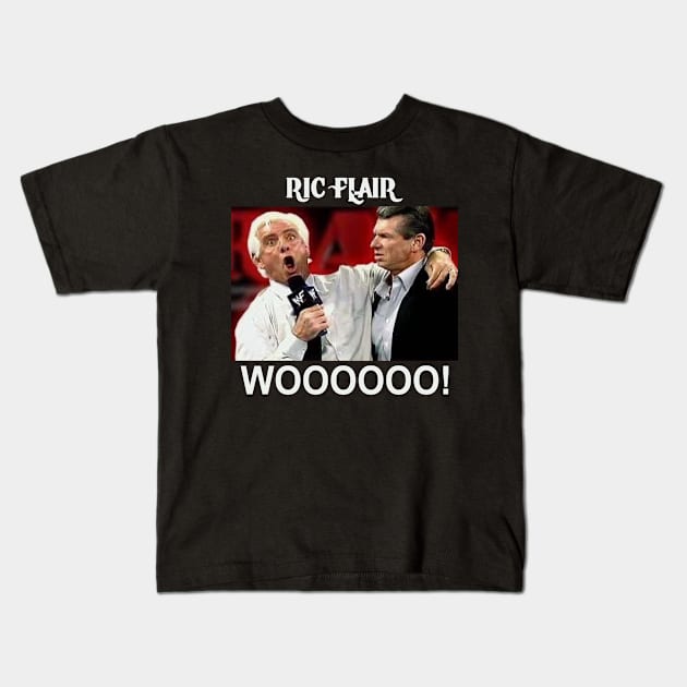 WOOO Ric Flair Kids T-Shirt by Anespen